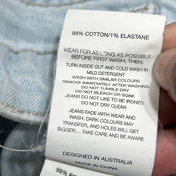 Rolla's Original High Rise Straight Leg Jeans Light Wash Women's 27 - Picture 9 of 11